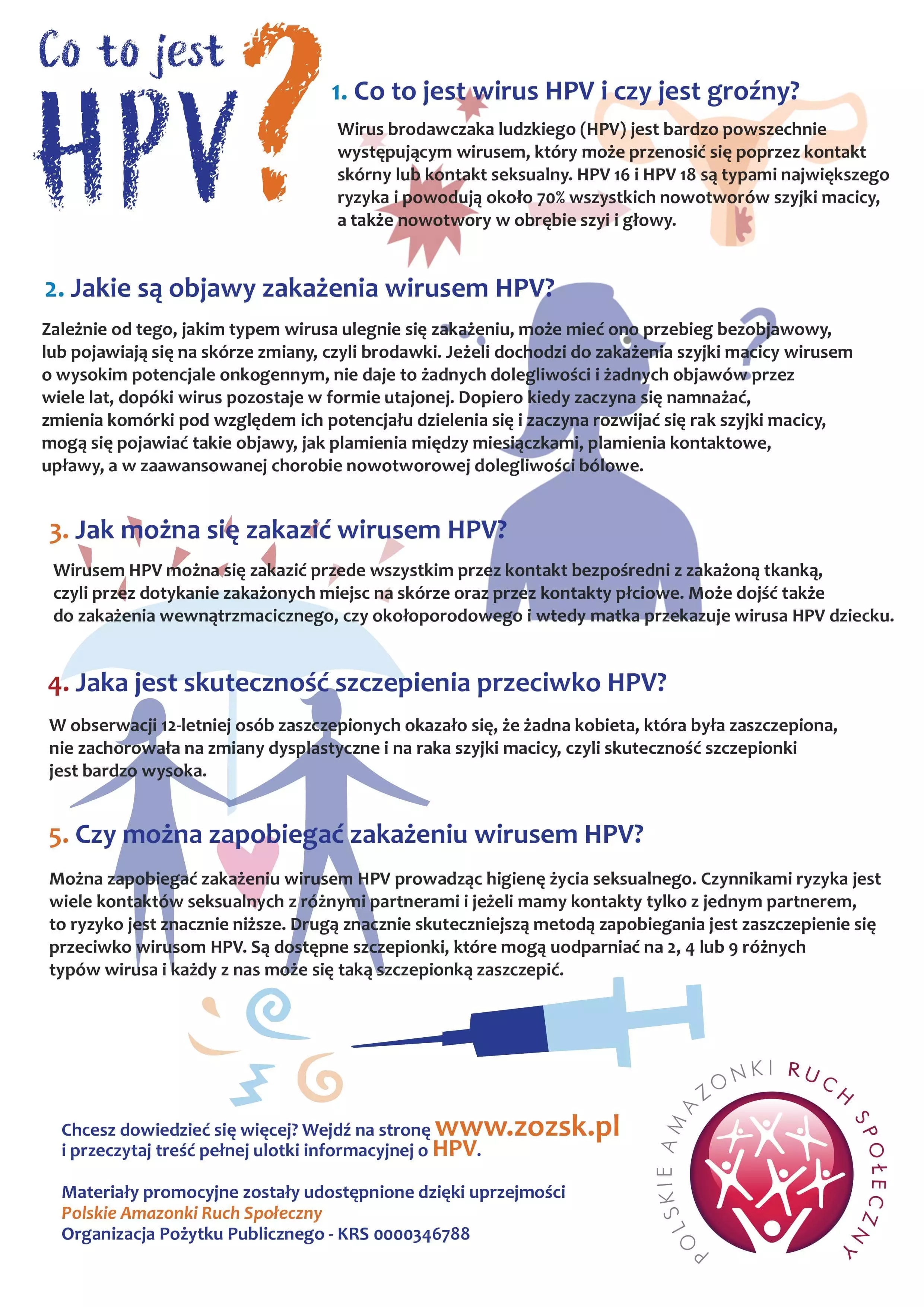ulotka szczepienie HPV